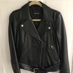 Smooth 100% Leather Motorcycle Jacket. Worn once!